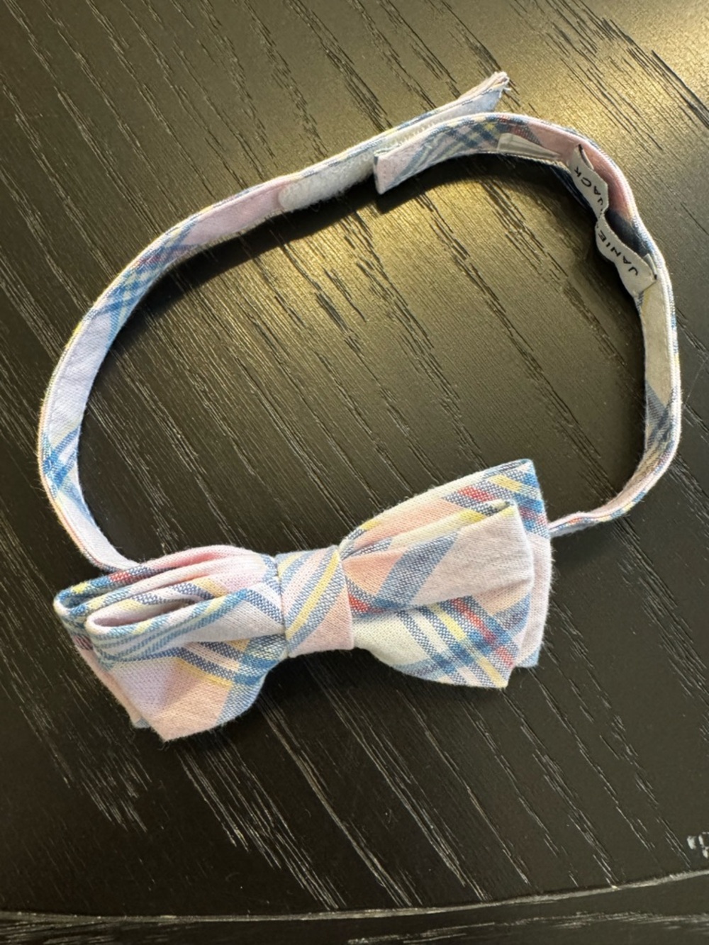 Janie and Jack plaid bowtie and suspenders size 6-8